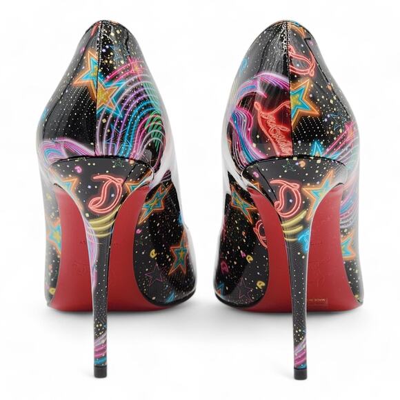Christian Louboutin Viva Las Vegas Kate Pumps 100mm - Leather - Black 36 $845 - Picture 5 of 7